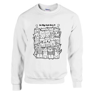 In My Cat Era Crewneck Sweatshirt | Multi Cat Print for Cat Lovers